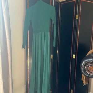 Green Anthropologie two tone sweater dress